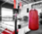 boxing ring and punching bag