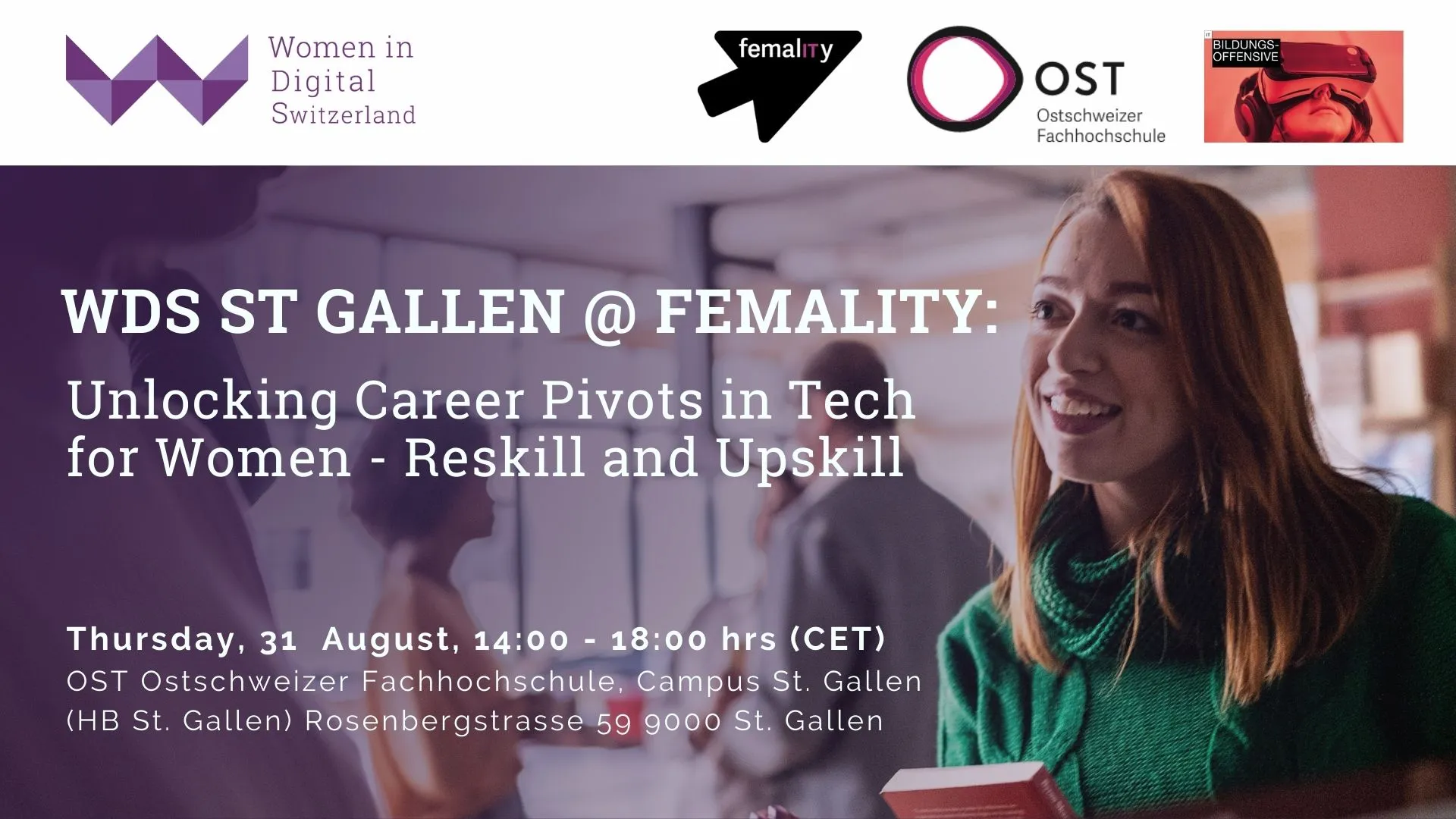 WDS St Gallen @ FemalITy: Unlocking Career Pivots in Tech for Women - Reskill and Upskill