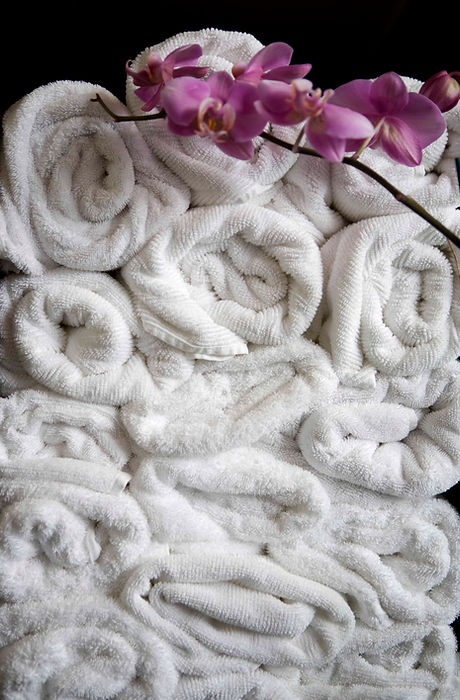 Spa Towels with Flower