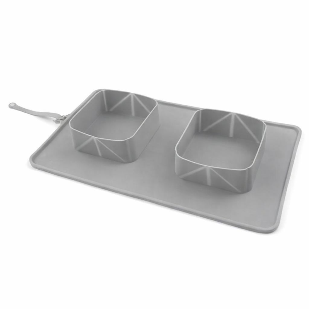 Bebedero comedor para mascotas plegable