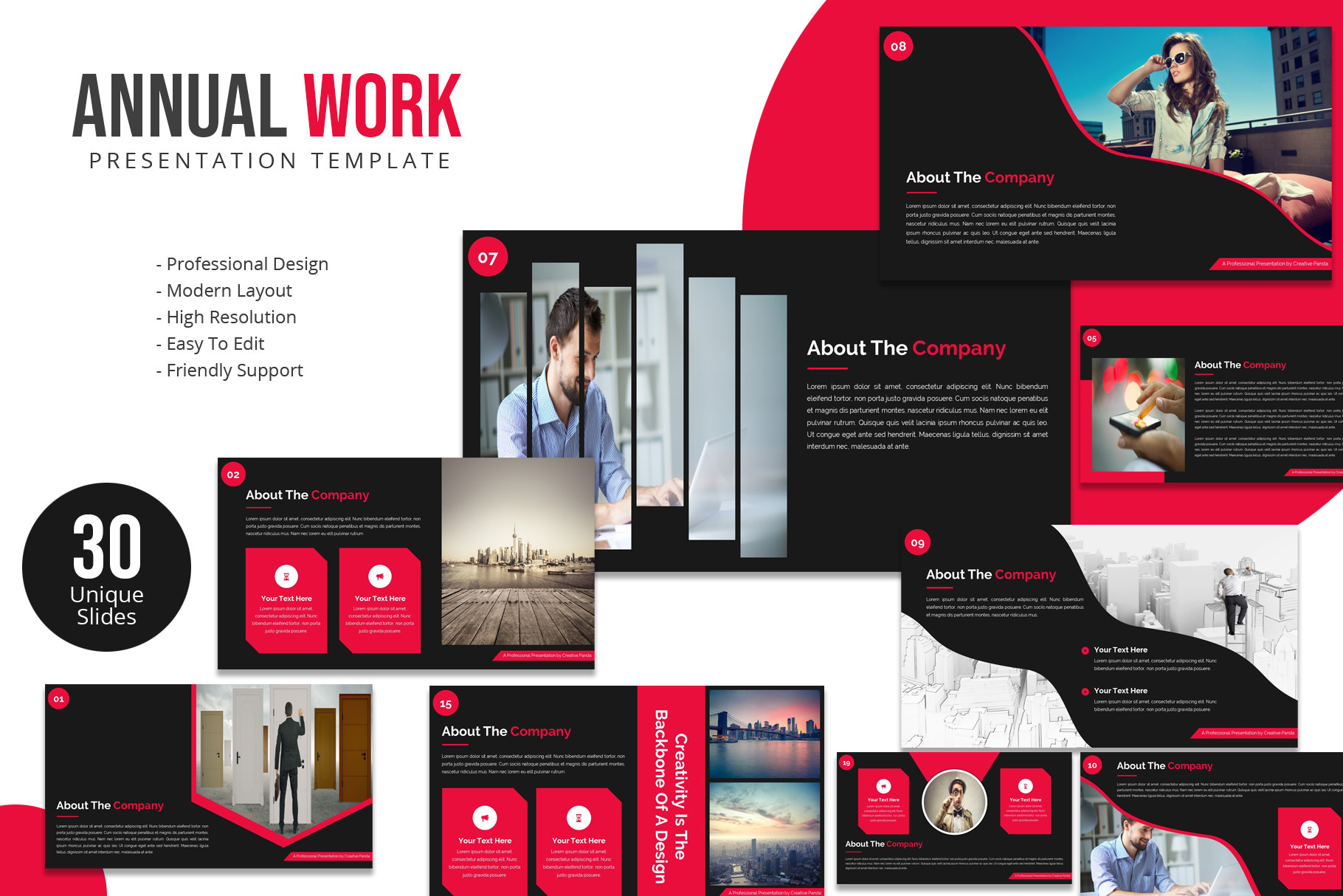 Annual Work Google Slides Template