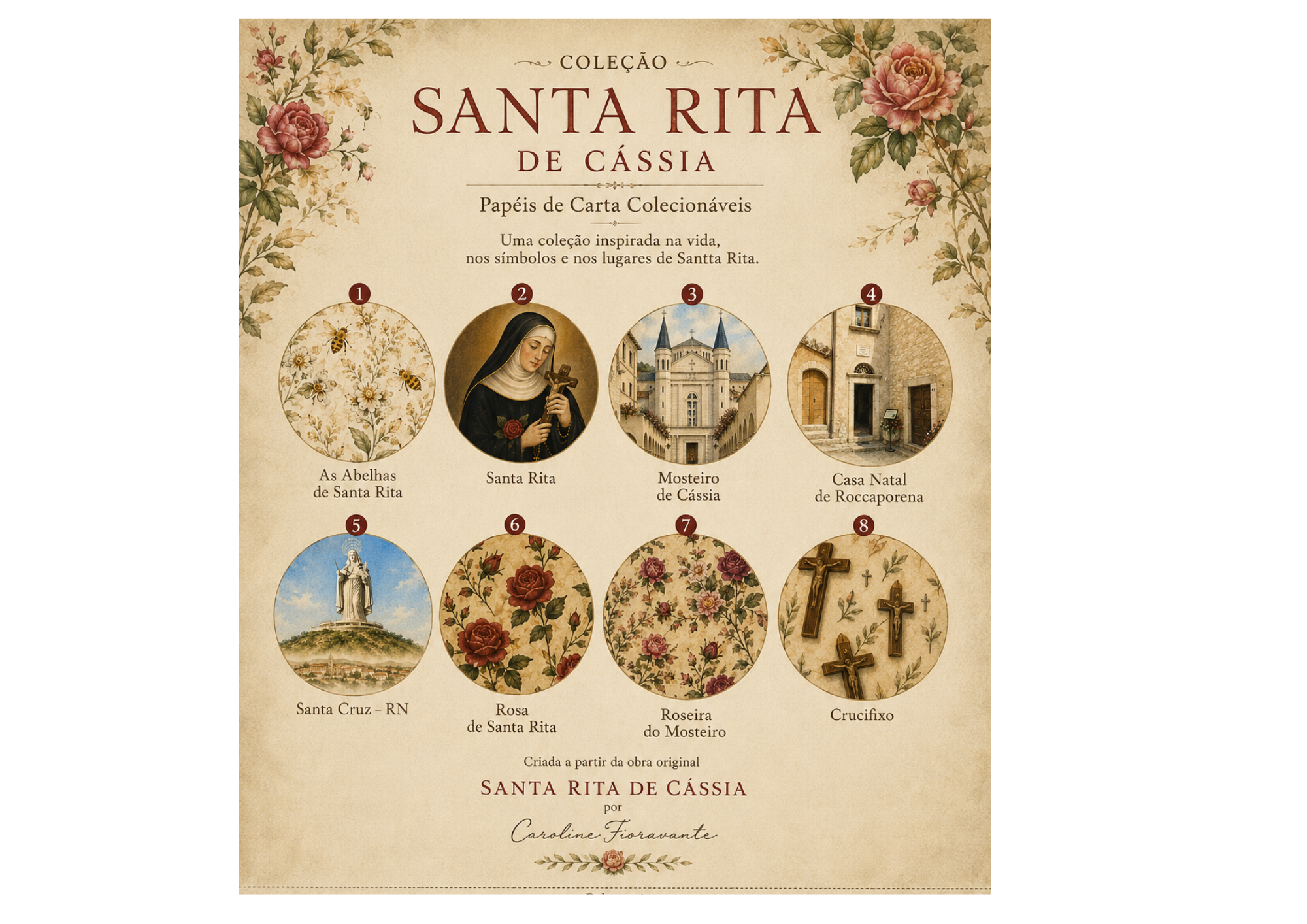 Santa Rita Entre Nós - Coleção de Papel de Carta