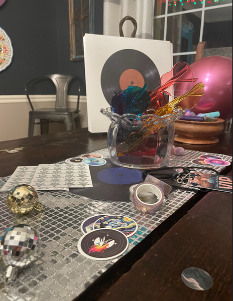 Karaoke table decor
