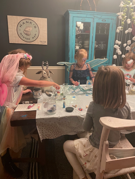 Girls crafting