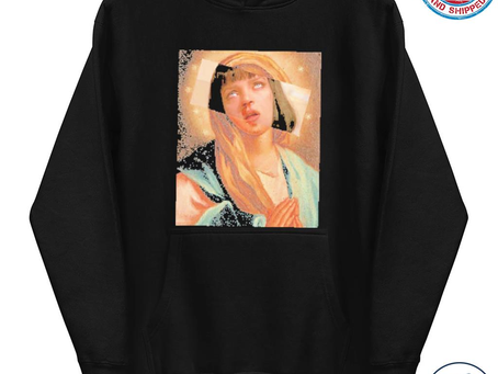 Nice uma Thurman Virgin Mary Shirt