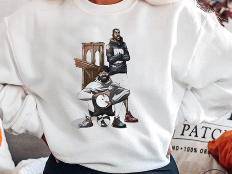 Kevin Durant And Kyrie Irving Brooklyn Nets Basketball Bridge Cartoon Shirt
