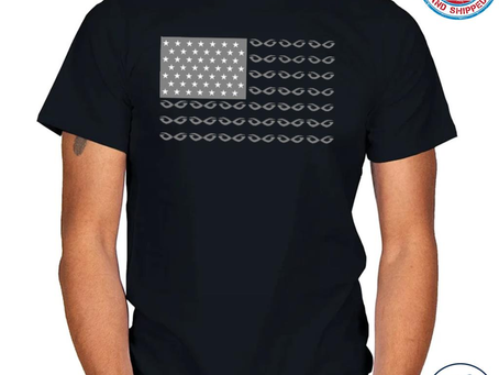 Funny geeks gamers American flag shirt