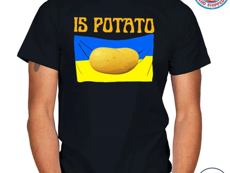 Is Potato Funny Blue And Yellow Flag Shirt