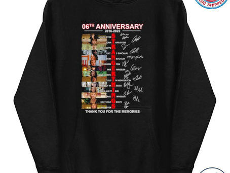 Stranger Things 06th Anniversary 2016 2022 Thank You For The Memories Signatures shirt
