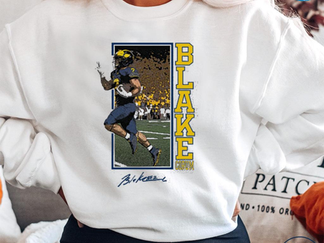 Michigan Football Gray Blake Corum Shirt