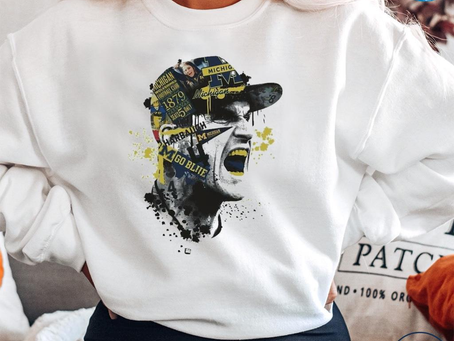 Jim Harbaugh Michigan Wolverines 1879 seats 5 only shirt