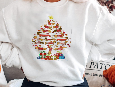 Dachshunds Christmas tree 2022 sweater