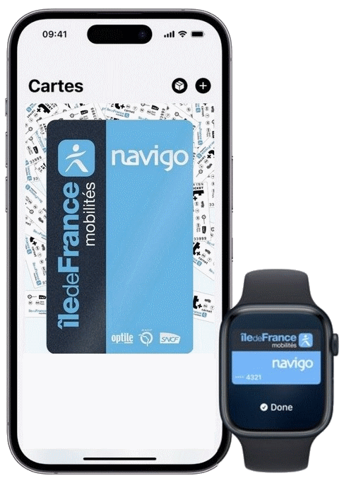 Passe Navigo sur téléphone et montre connectée