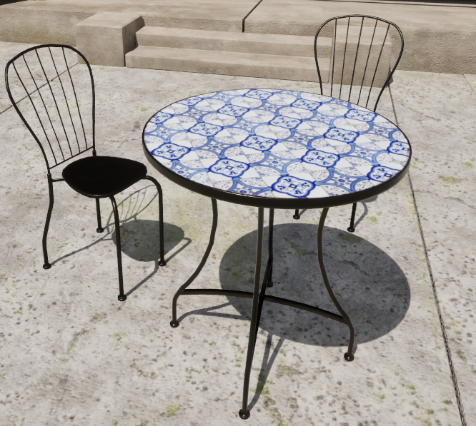 Table and Chairs Isolation
