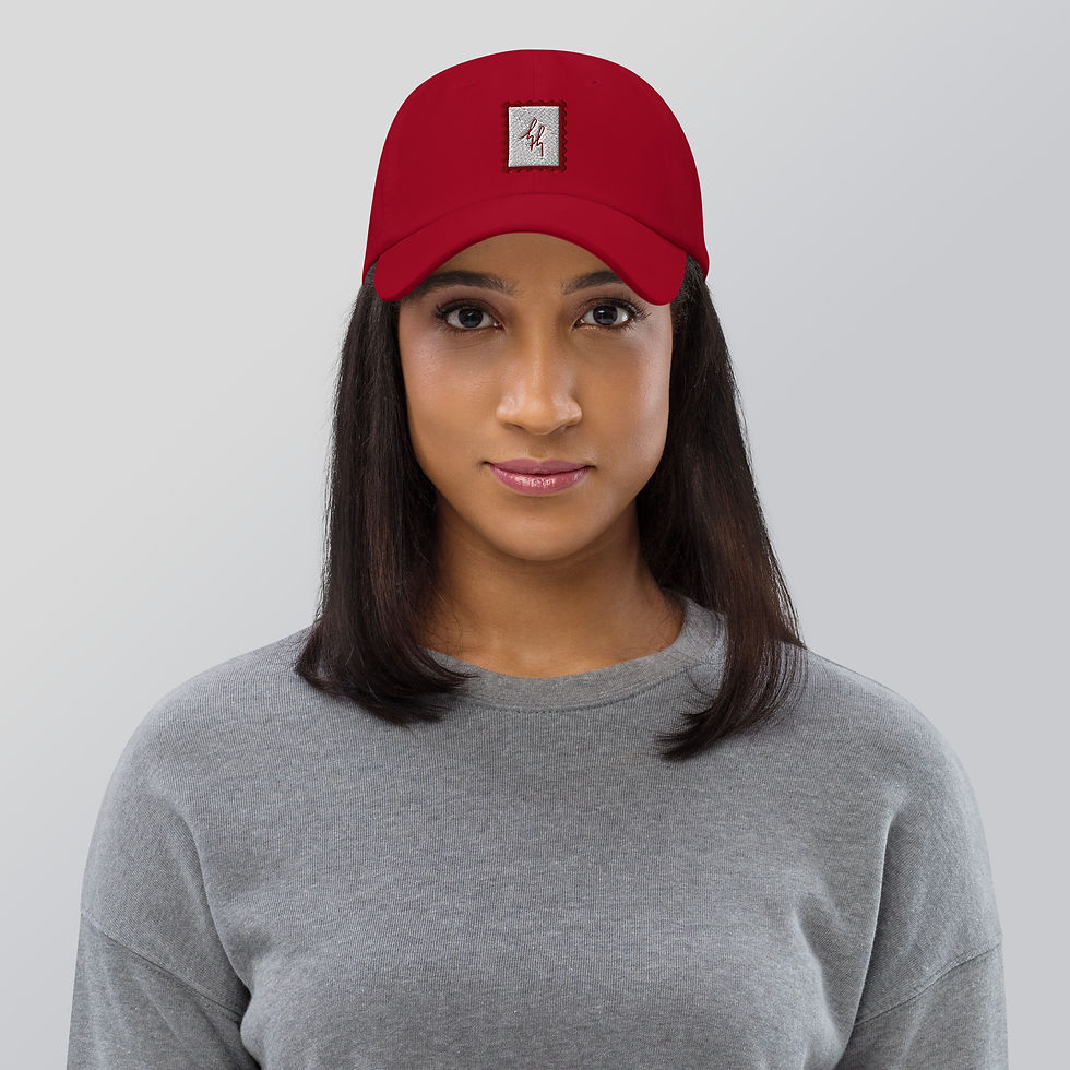 Thumbnail: The Postman Stamp Dad Hat in Cranberry