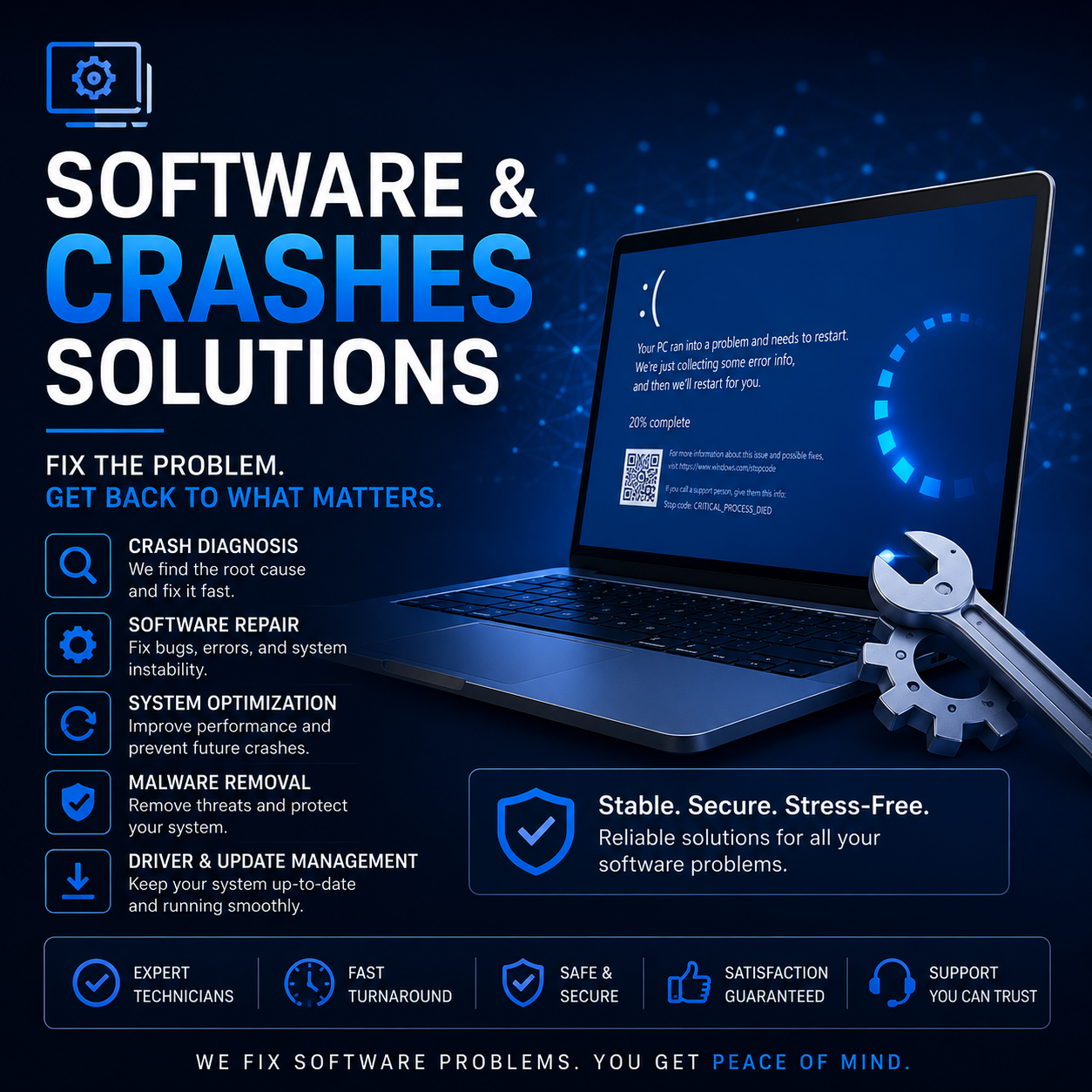 Software Reset Crashing Issues service we provide