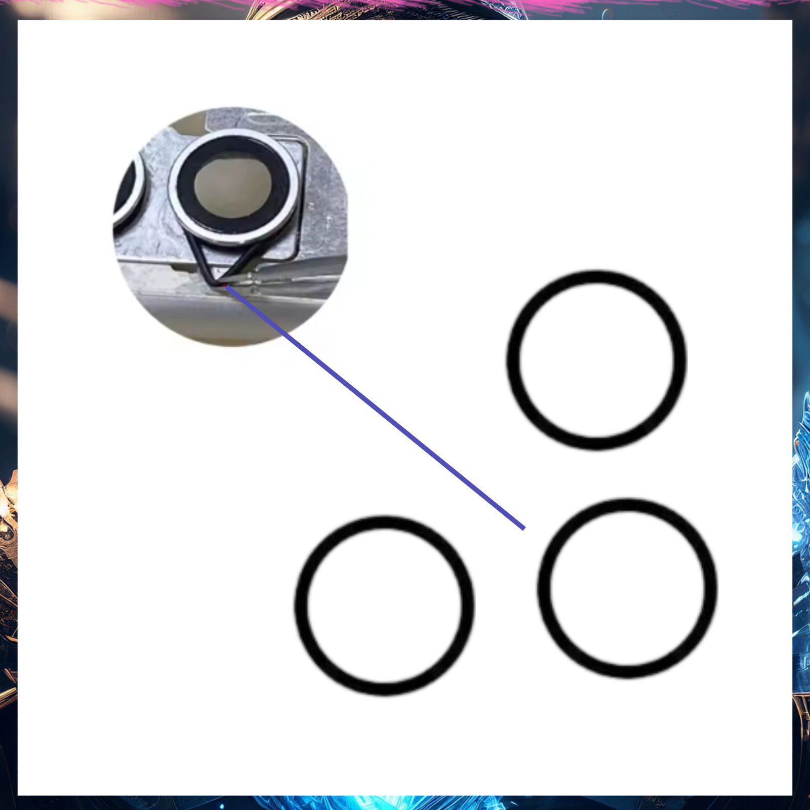 Rear Camera Waterproof Gasket Band 📱 iPhone 16 15 14 Plus 13 12 Mini 11 X X