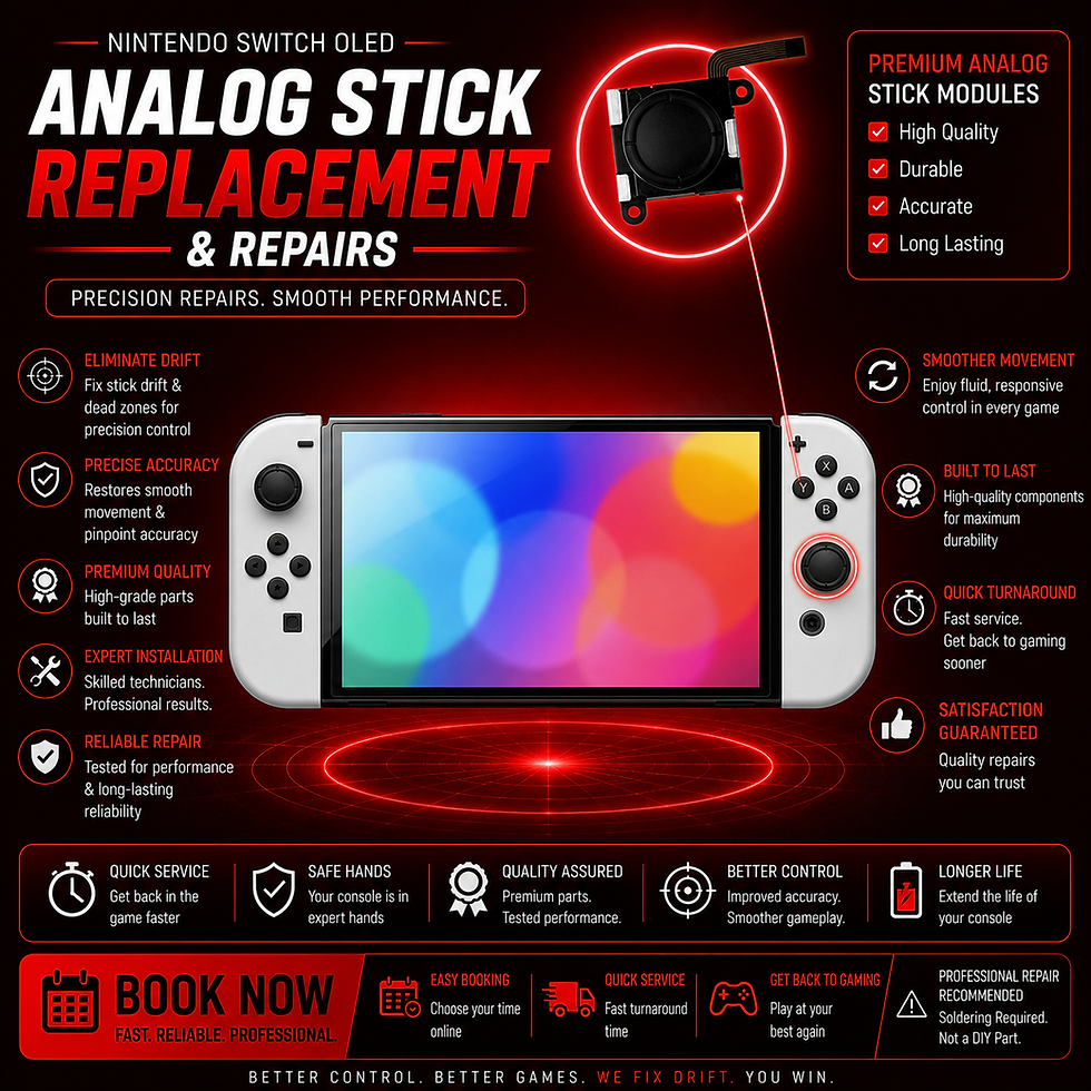 Thumbnail: nintendo switch oled controller analog stick drift repair