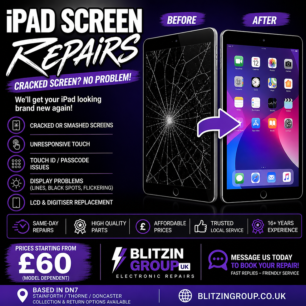 Thumbnail: 📱Cracked iPad Digitizer Screen Replacement 2-4 Day Postal Repair Service ✨ Lot