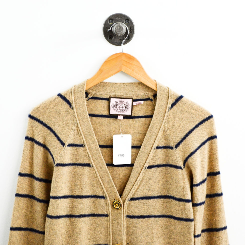 Thumbnail: Juicy Couture Striped Cardigan Sweater #185-75