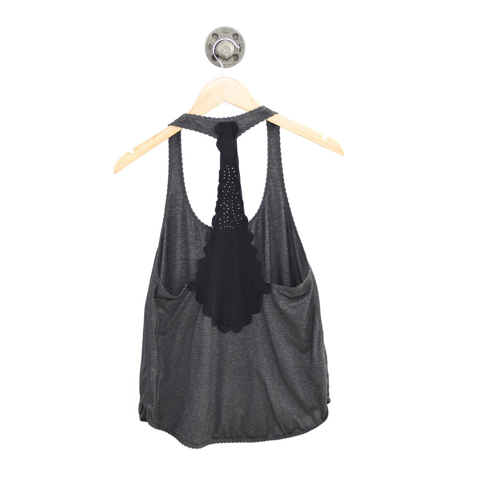 Thumbnail: Lululemon Stripe Lace Back Tank Top #205-1