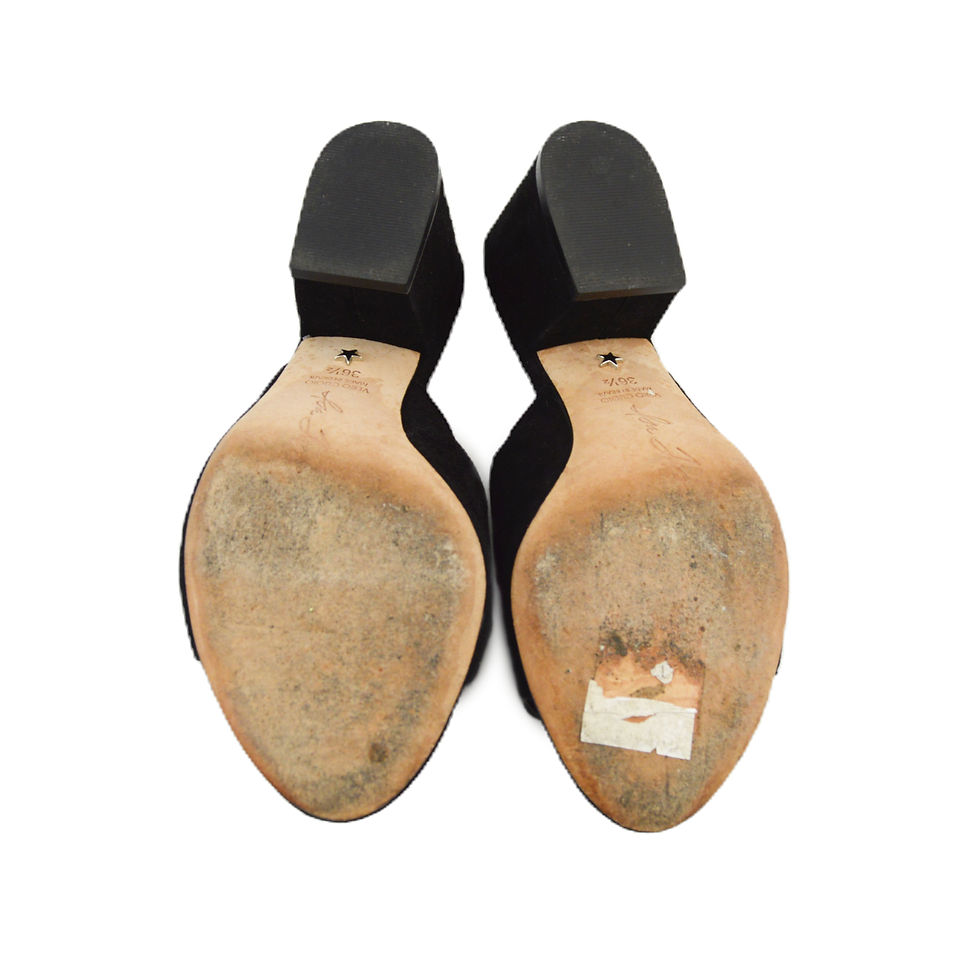 Thumbnail: Isa Tapia Scalloped Suede Slide Sandal #217-10