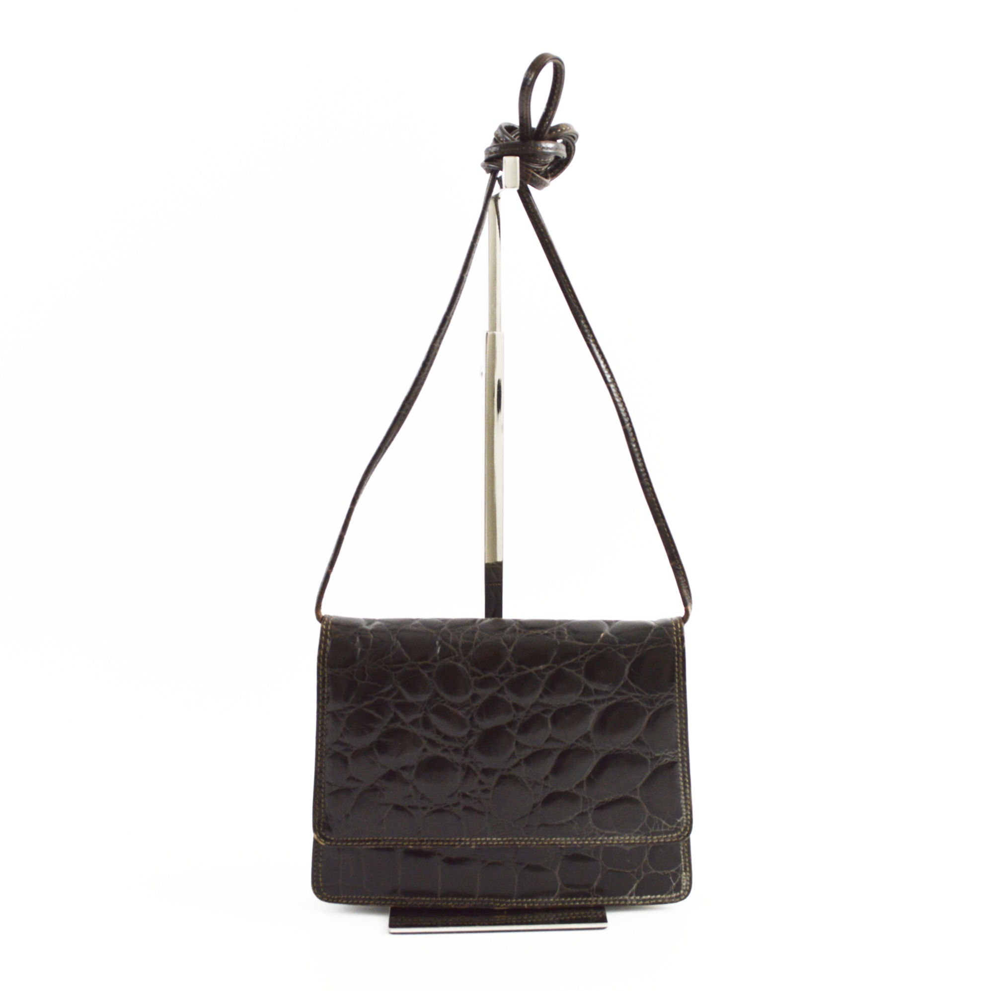 Francesco Biasia Croc Print Leather Bag #201-11