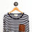 Thumbnail: Michael Kors Striped Leather Pocket Sweater #121-1028