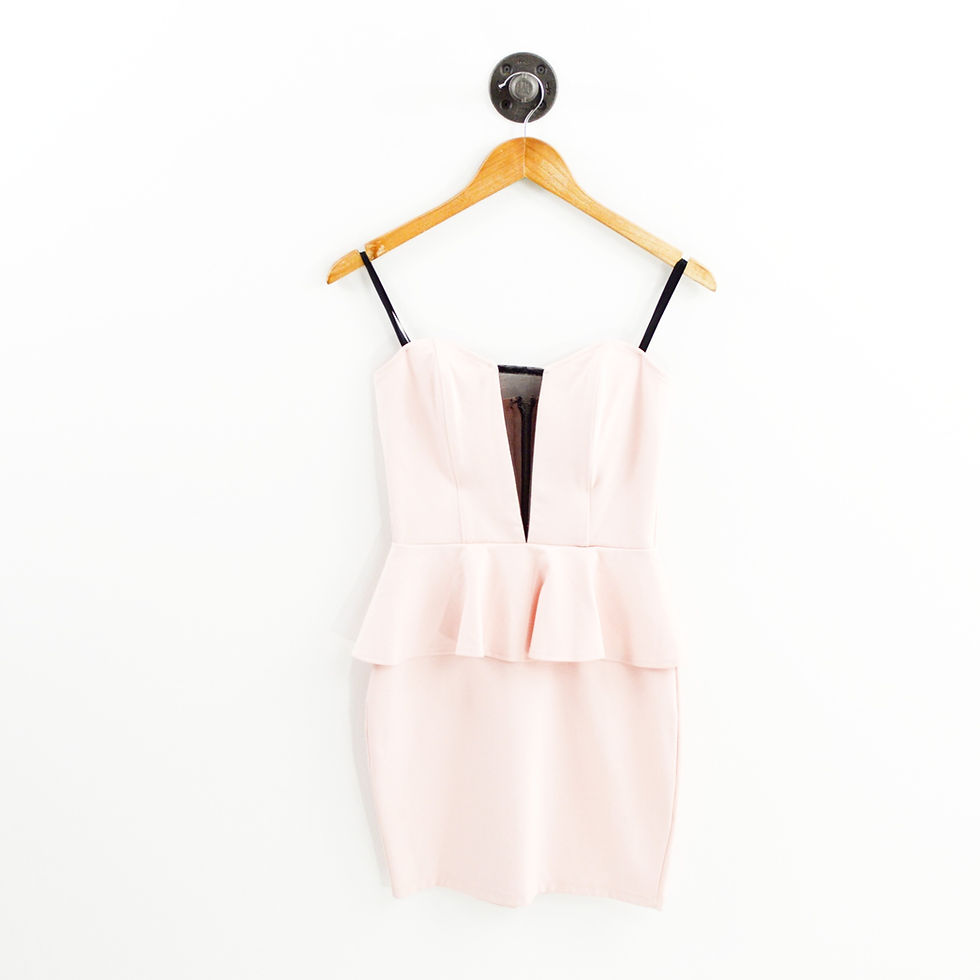 Arden B Strapless Peplum Mini Dress #195-46