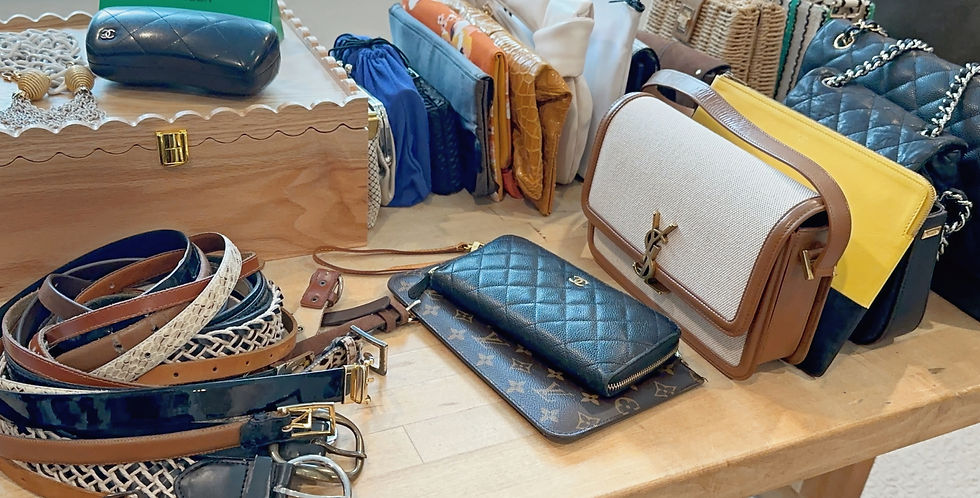 High angle view of a neatly folded stack of colorful sweaters