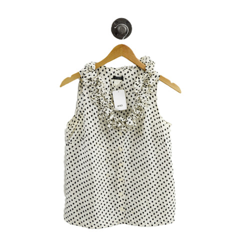 j crew sleeveless ruffle top