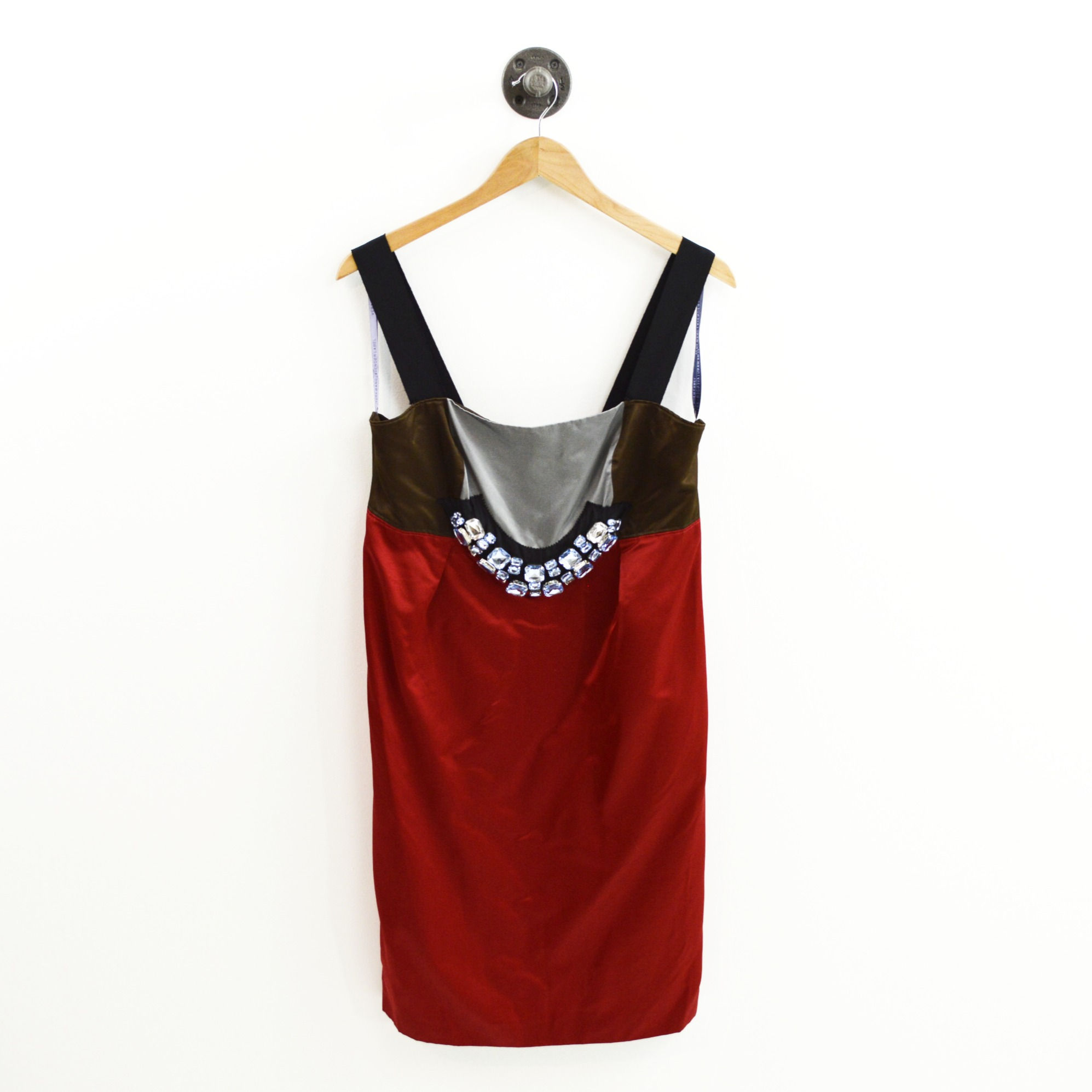 Vera Wang Lavender Label Silk Color-block Dress #189-52