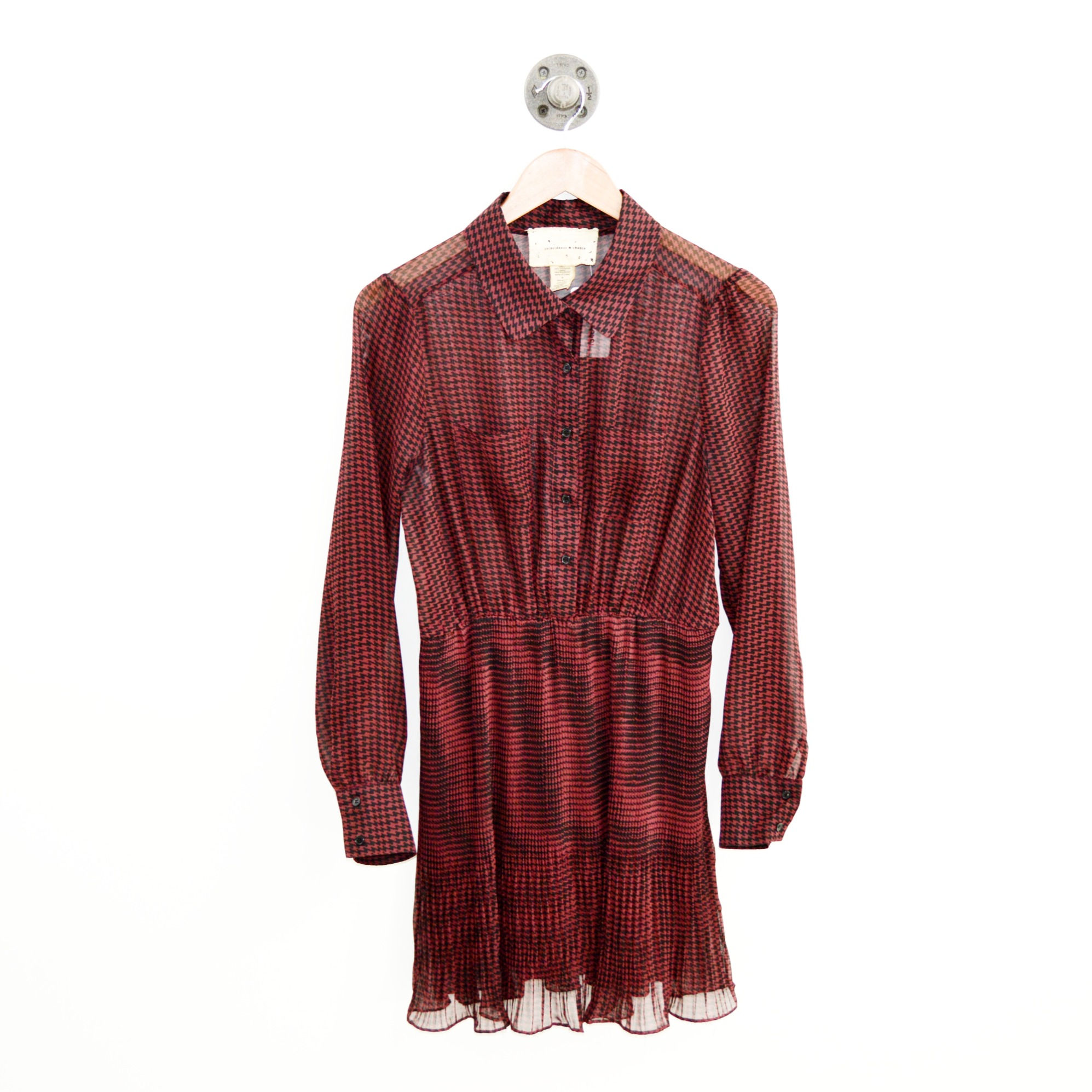 Silence + Noise Houndstooth Print Dress #177-1846