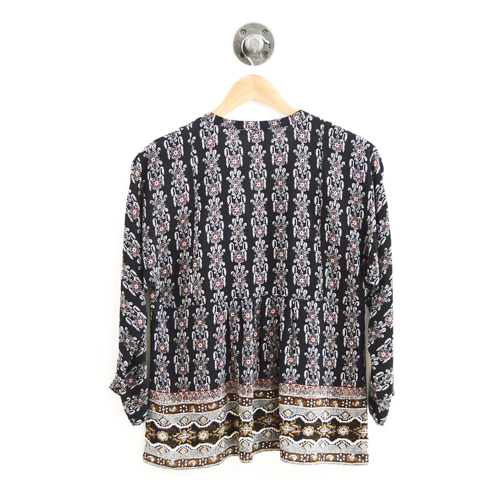 Thumbnail: Madewell Silk Print Blouse #196-51