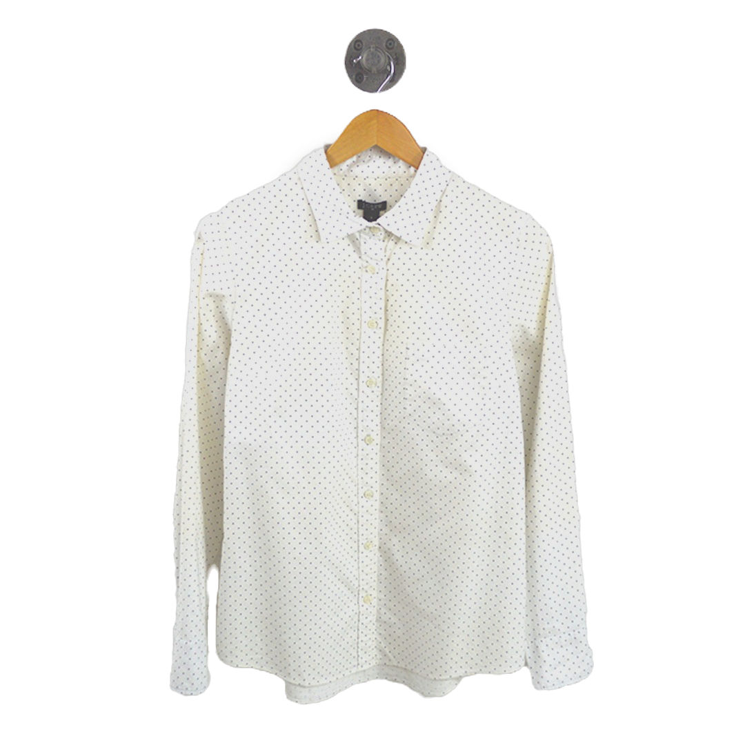 J. Crew Polka Dot Button Down Top #123