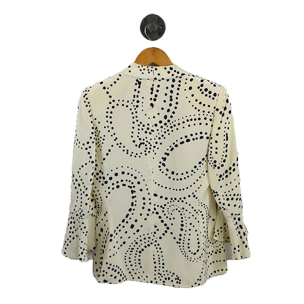Thumbnail: Ecaille Paris Polka Dot Silk Print Blazer #174-25