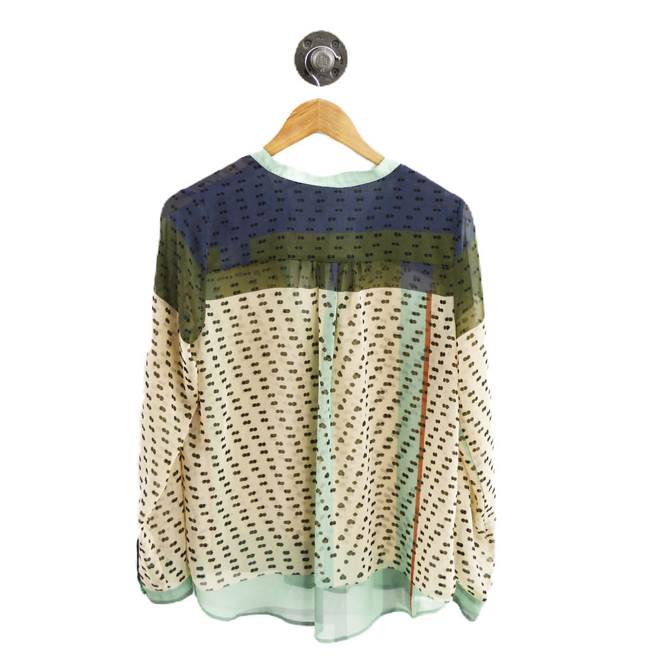 Thumbnail: Konrad Joseph Color Block Printed Blouse #196-134