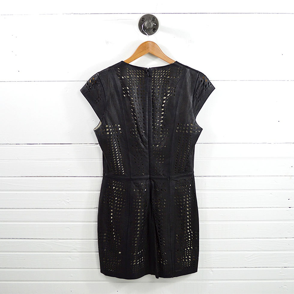 Thumbnail: Parker Leather Lazor Cut Dress #177-46