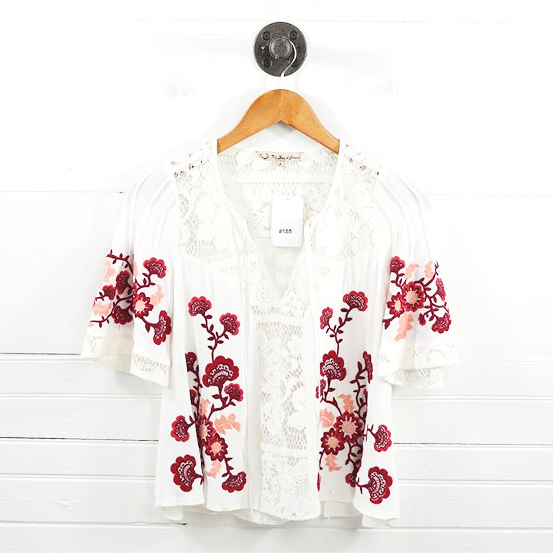 For Love & Lemons Floral Embroidered Blouse #185-31