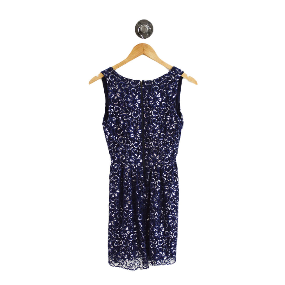 Thumbnail: Aqua Lace Metallic Dress #208-15