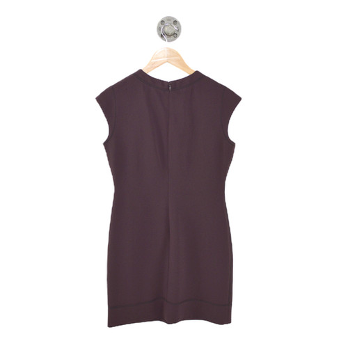 sachin and babi light blue dress Theory Cap-Sleeve Embroidered Shift Dress - Black