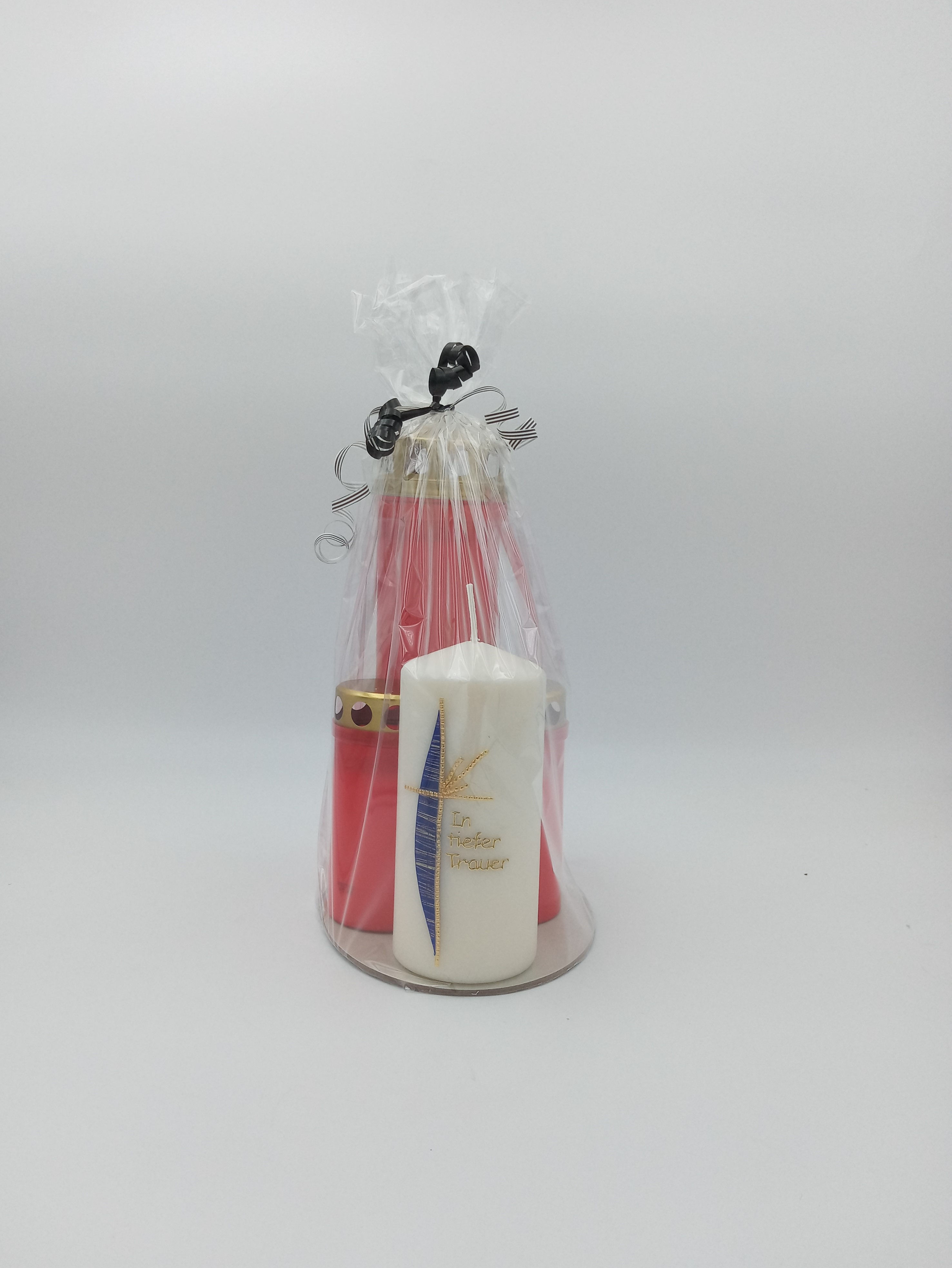 Kerzenpaket mit individueller Trauerkerze