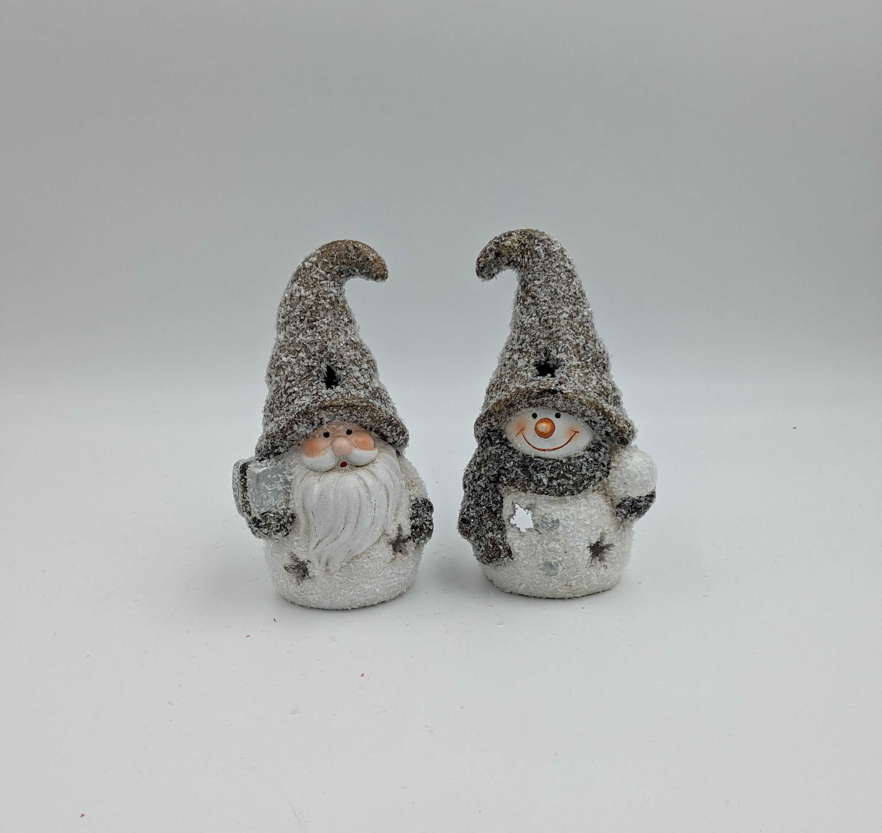 Nikolaus und Schneemann für Teelichter