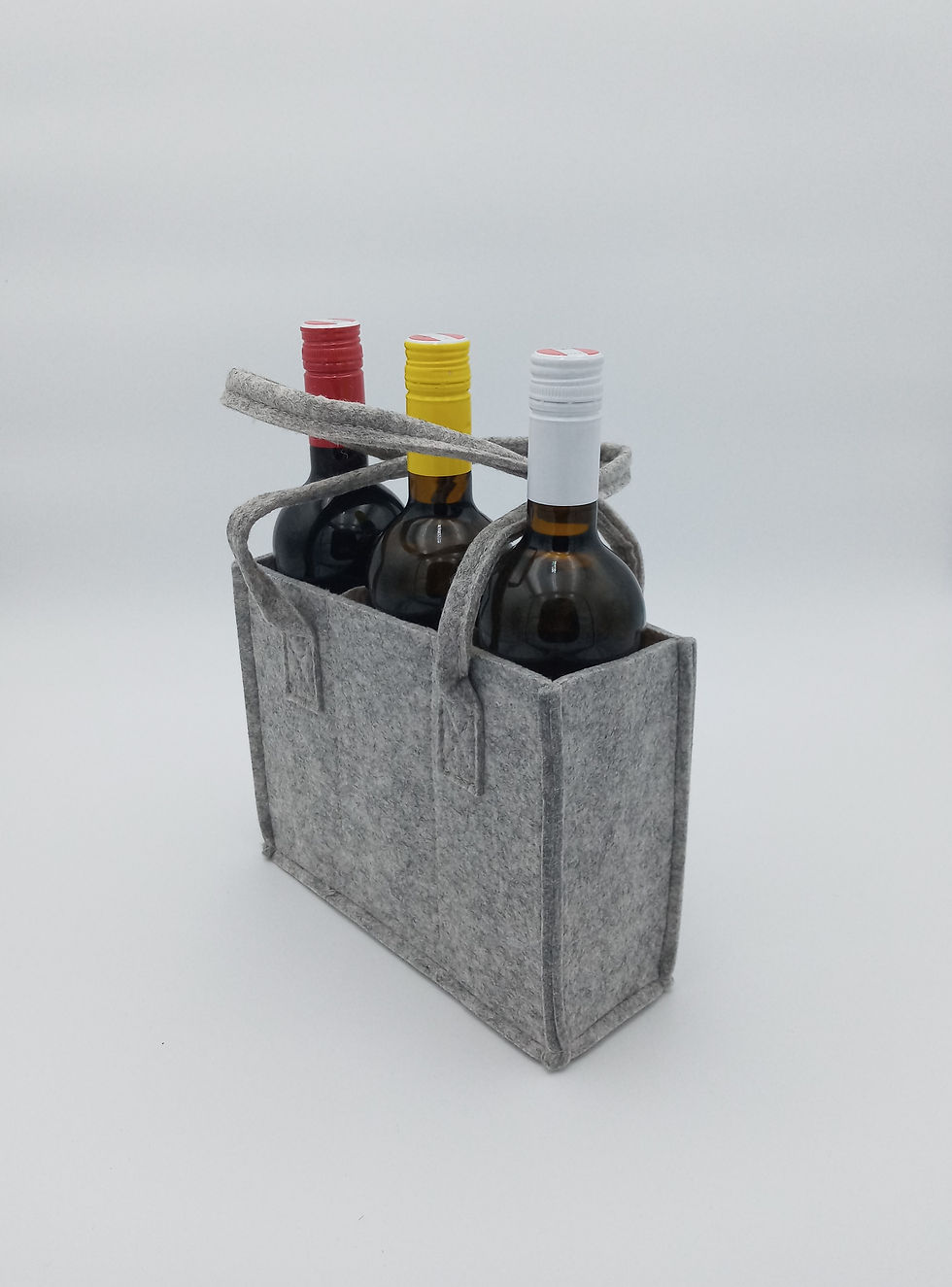Miniaturbild: Filztasche für 3 Weinflaschen