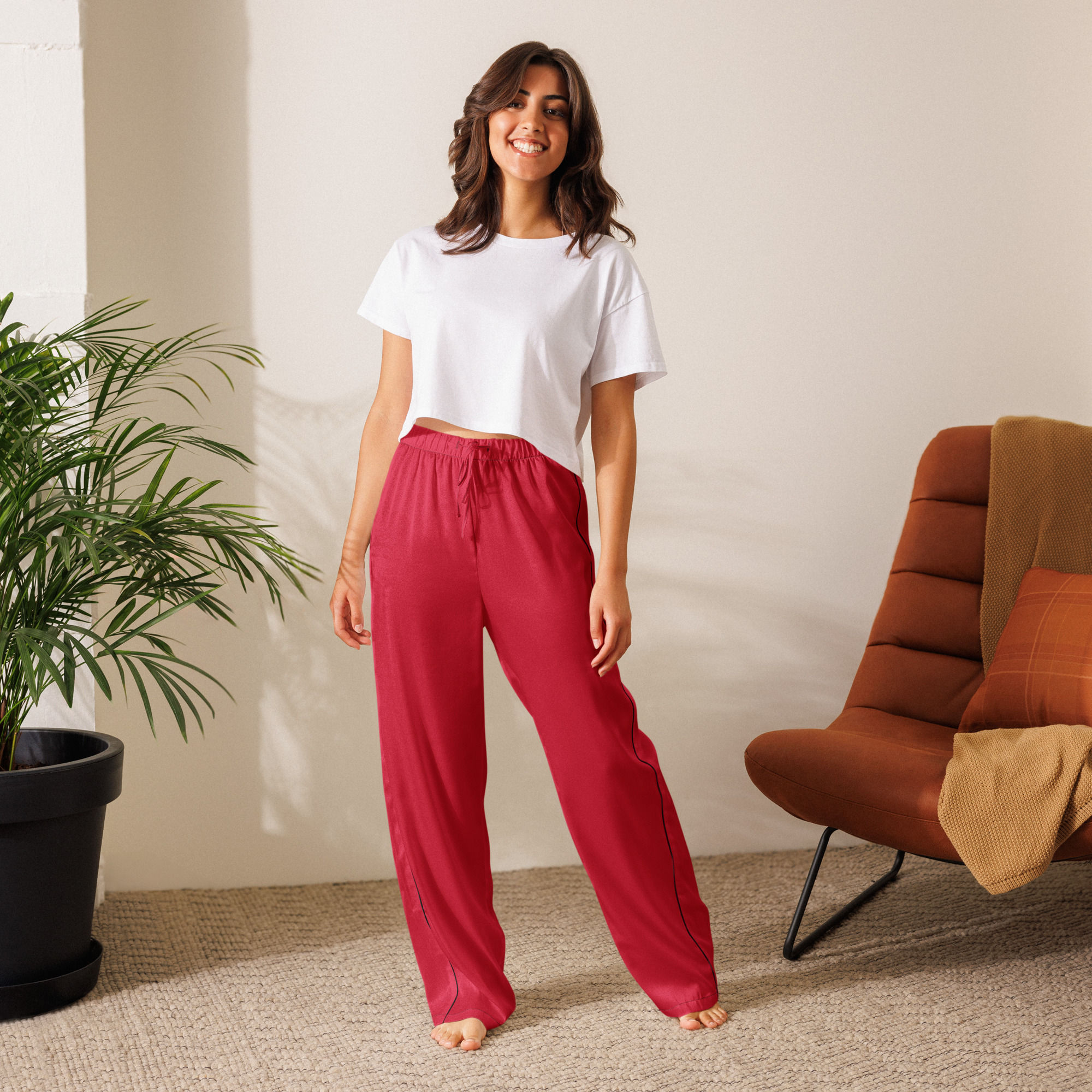 The VALENTINUS Pajama Pants in Ruby