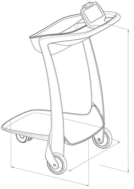 Sketch of the ITS airport trolley