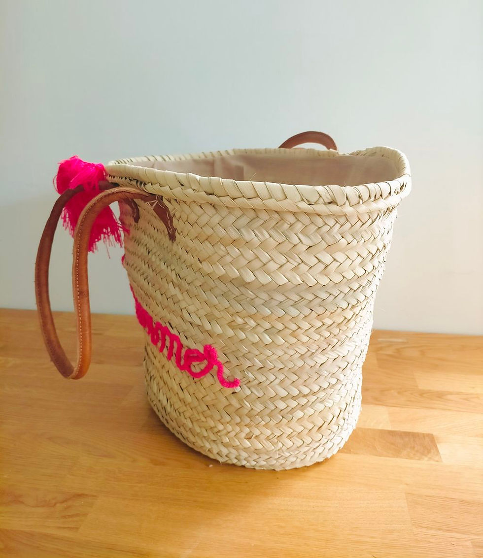 Miniature : Panier de plage en paille Summer