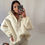 Küçük resim: Bejh oversize sweatshirt