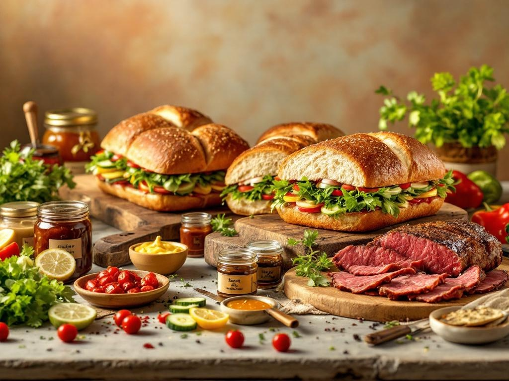 Arranged Food and Objects