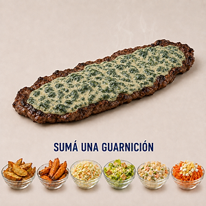 Churrasco Cuadril & Crema de Espinaca